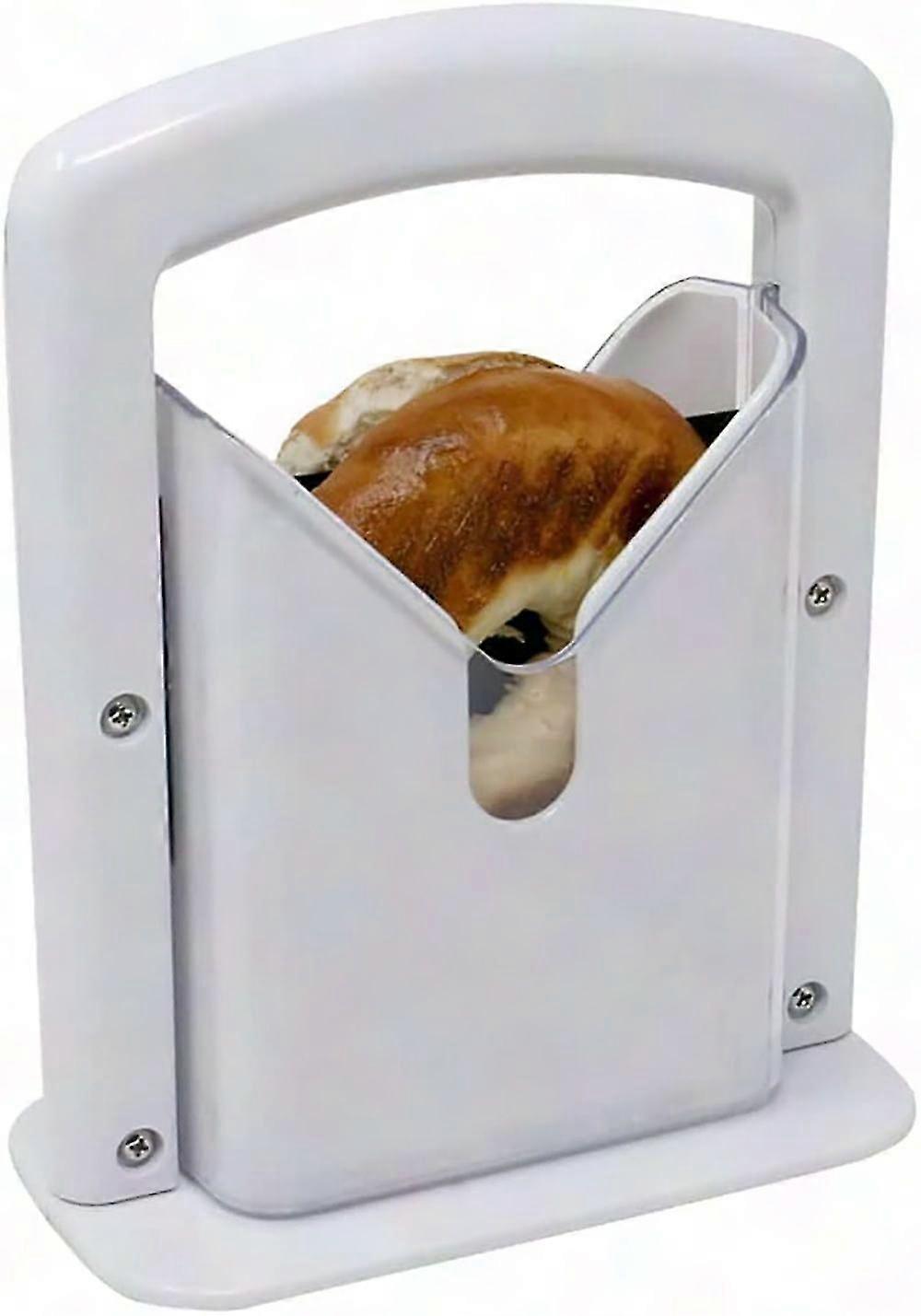 Bagel Slicer with Safe Grip & Shield for Bread, Muffins, Buns - Kitchen Bread Cutting Tool
