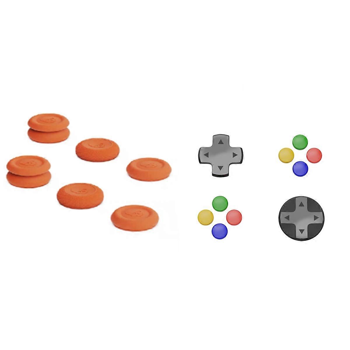 For Switch 2 Joystick Cap+D-Pad Button Cap Kit No-Slip Silicone Thumb Grips Caps