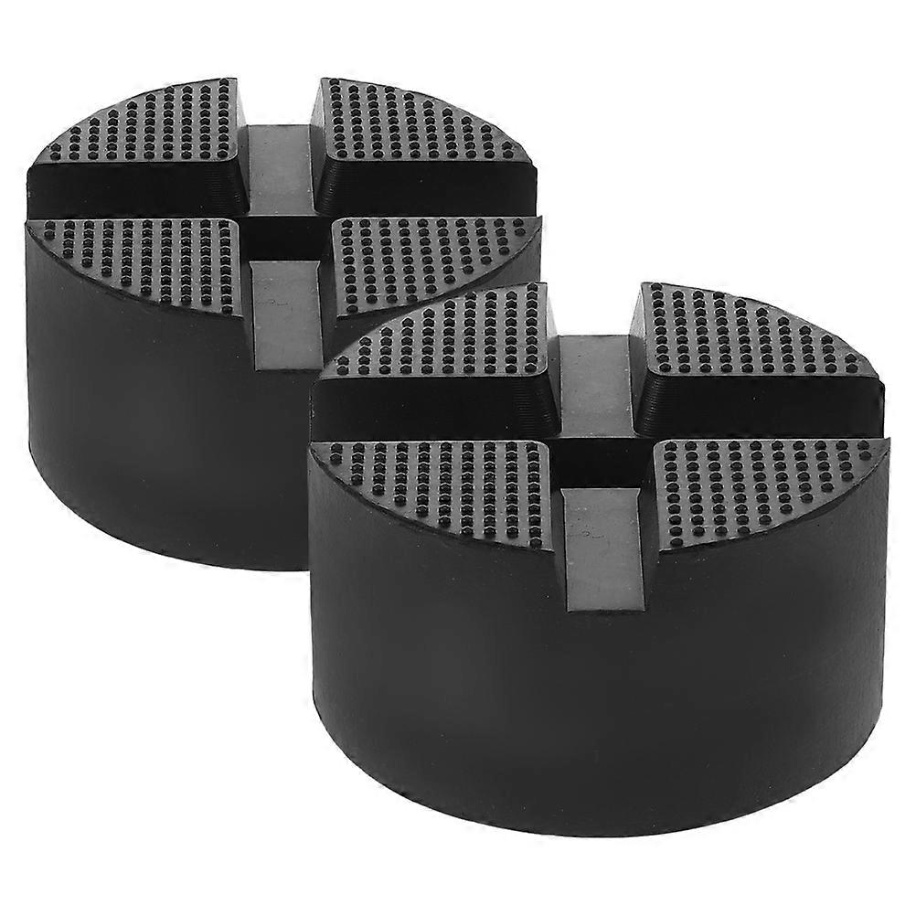 2pcs Rubber Floor Jack Pads for Cars, RVs, Trailers – High Load Capacity, Vibration Dampening, Enhanced Safety, Universal Fit