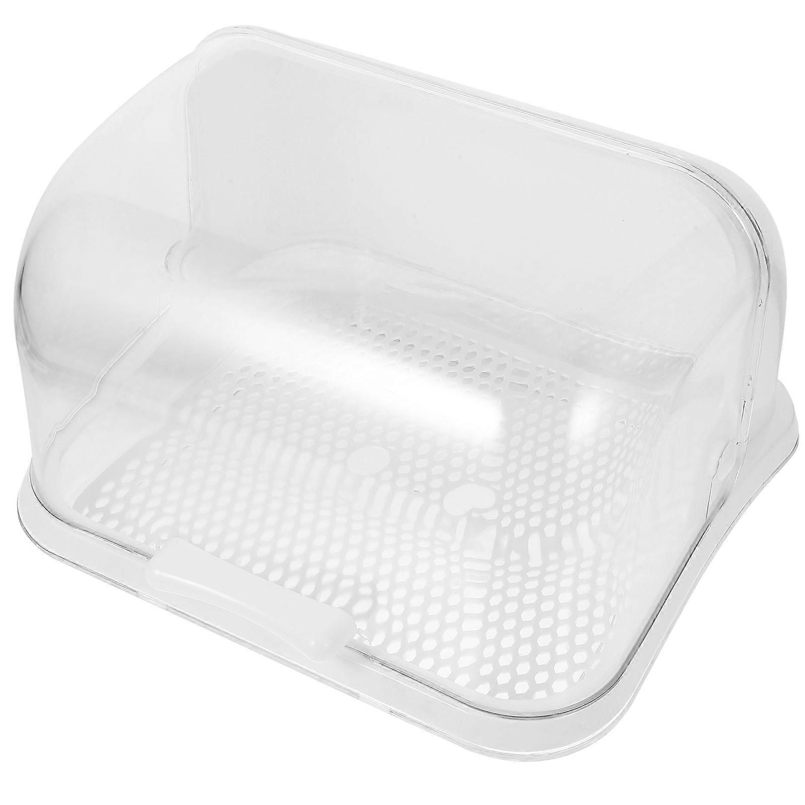 White Bottle Storage Holder with Draining Function – Tableware Organizer Box for Milk Bottles and Snacks, Sealed Kitchen Container for Shower Gift
