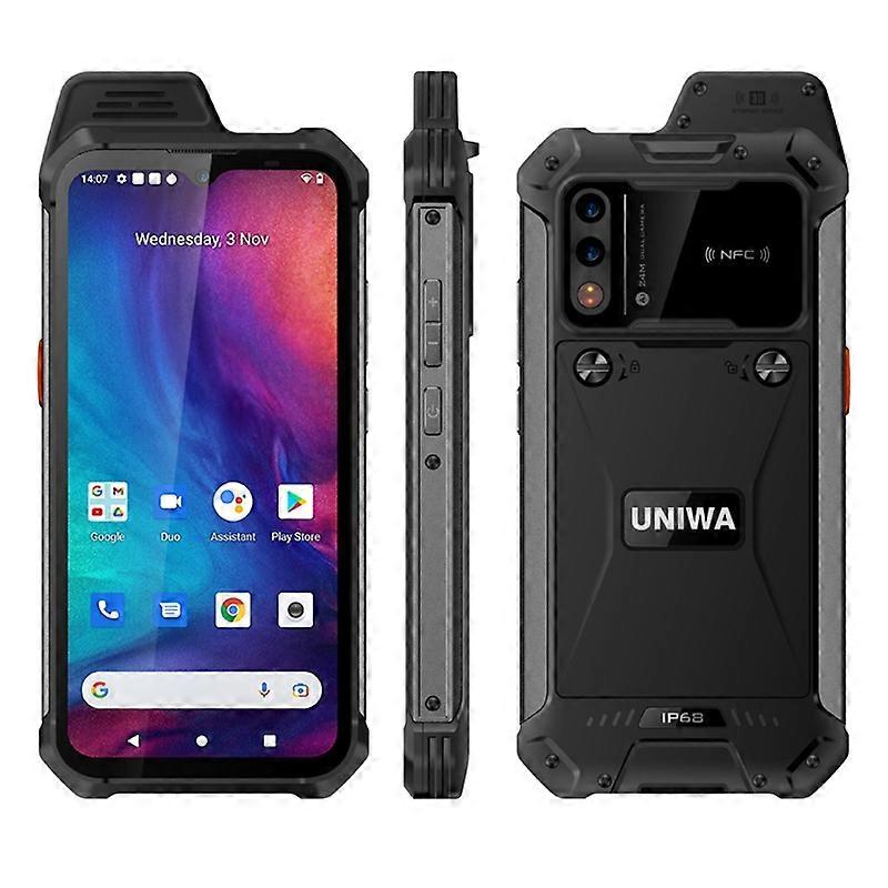 UNIWA W888 Telefone robusto à prova de explosão de 4 GB + 64 GB de 6,3 polegadas