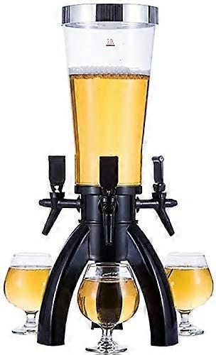 Beverage Dispenser Tower Drink Machine with 3 Faucet Tap Handles, Buffet Beer Dispenser Kit, Color A