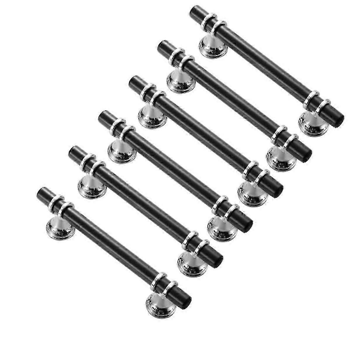 6 قطع المطبخ مجلس الوزراء مقبض ثقب المسافة الأسود خمر مجلس الوزراء مقبض (96mm)