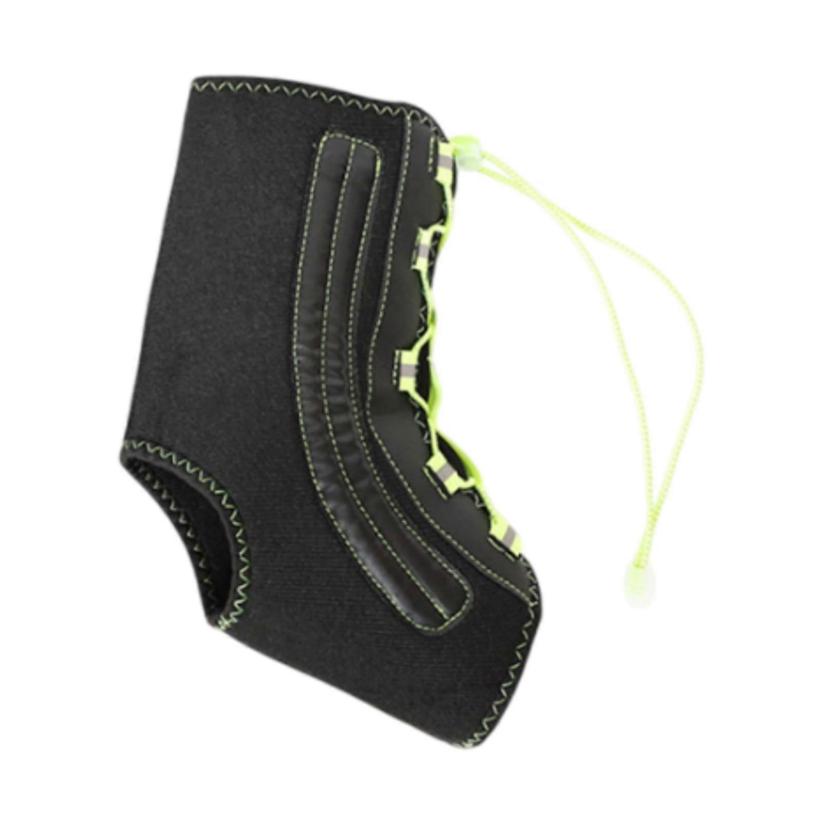 Ankle Brace for Foot Drop, Flexible and Comfortable Support, Black Green Color, Adjustable Size, Breathable Material