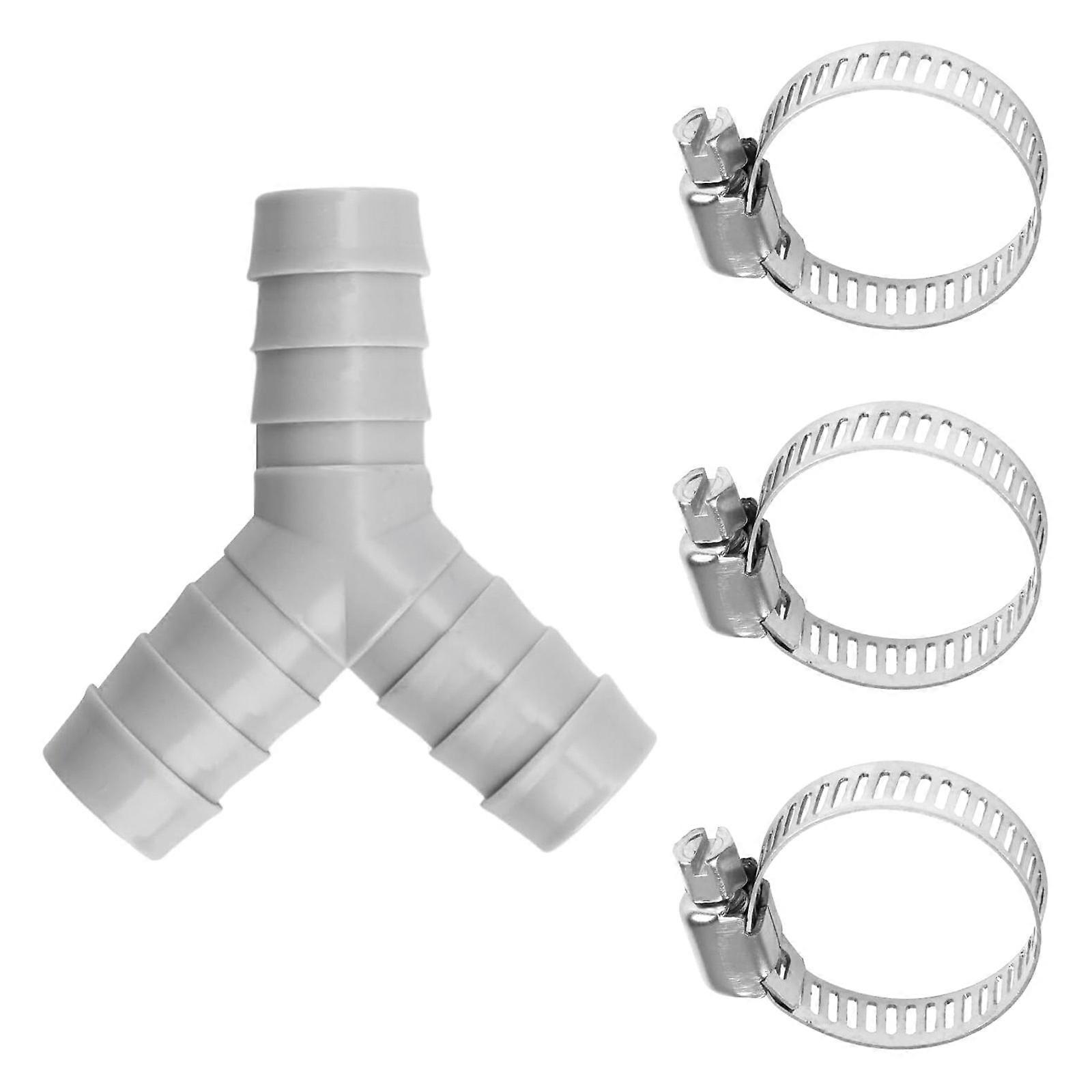Multipurpose Simultaneous Appliance Drain Adapter Y Shaped Connector ABS Texture Suitable for Pipes Easy Installation  Grey