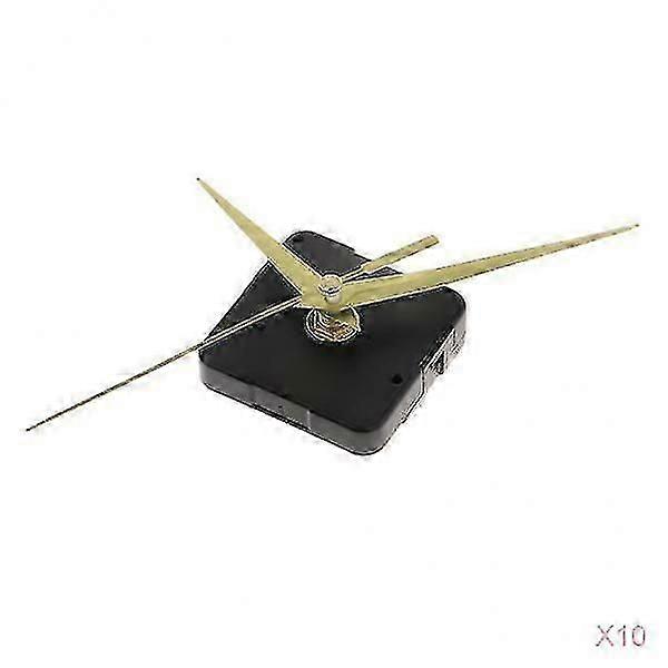 10xSilent Wall Clock Movement with Pointer for DIY and Repair yellow pointer hr