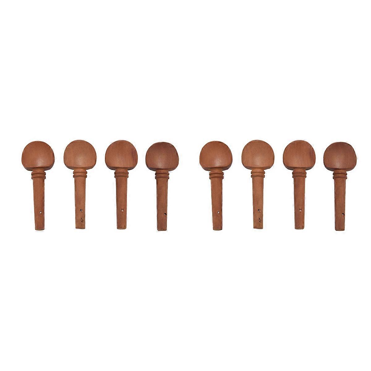 8Pcs 4/4 Size Violin Fiddle Tuning Peg Set Jujube Wooden Replacement for 4/4 Size Violin