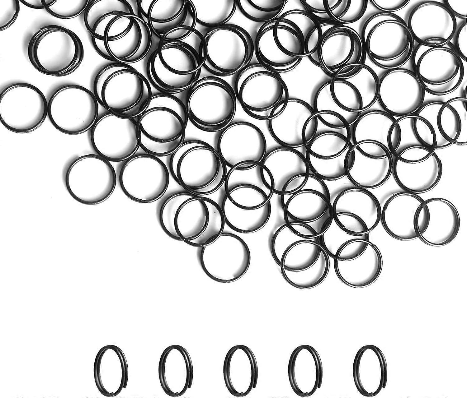 200pcs Mini Split Jump Rings with Double Rings Small Round Metal Key Ring