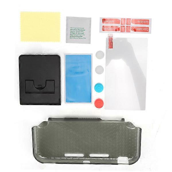 7-in-1 Accessory Kit for Switch Lite Console: Protective Case + Holder + Protective Film + Joystick Cap