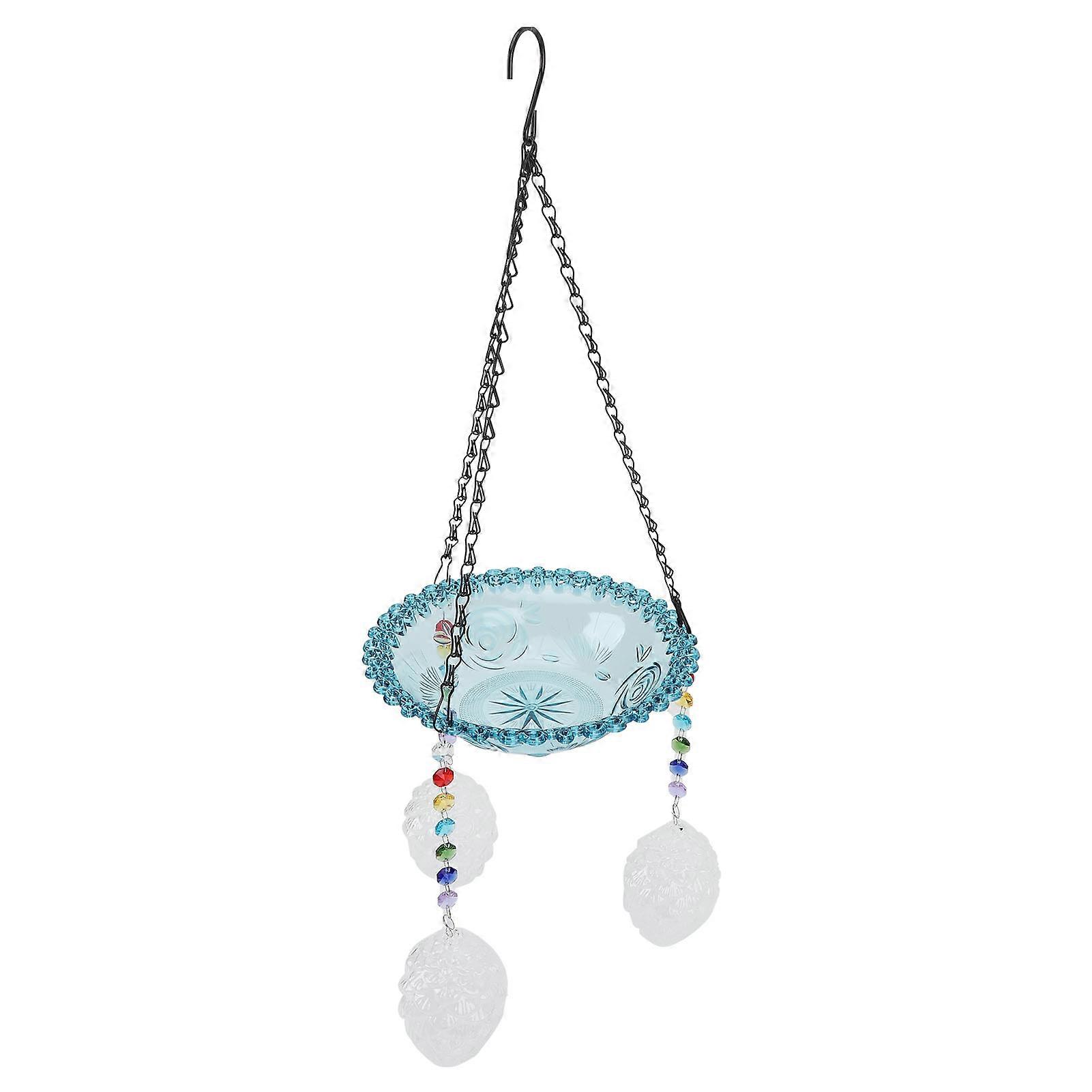 가벼운 걸이형 조류 목욕통 먹이통 765g 철 플라스틱 유리