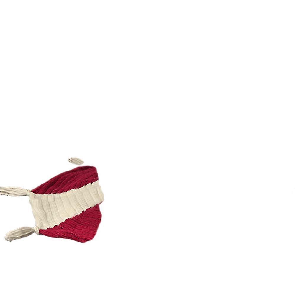 Christbaumrock, 122 cm Durchmesser, rot und weiß mit Quasten