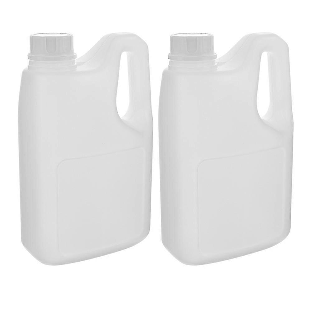 2Pcs Versatile Lidded Container Plastic Jug With Handle For Kitchen Liquid Storage 2L Leak-Proof Smoothie Bottles