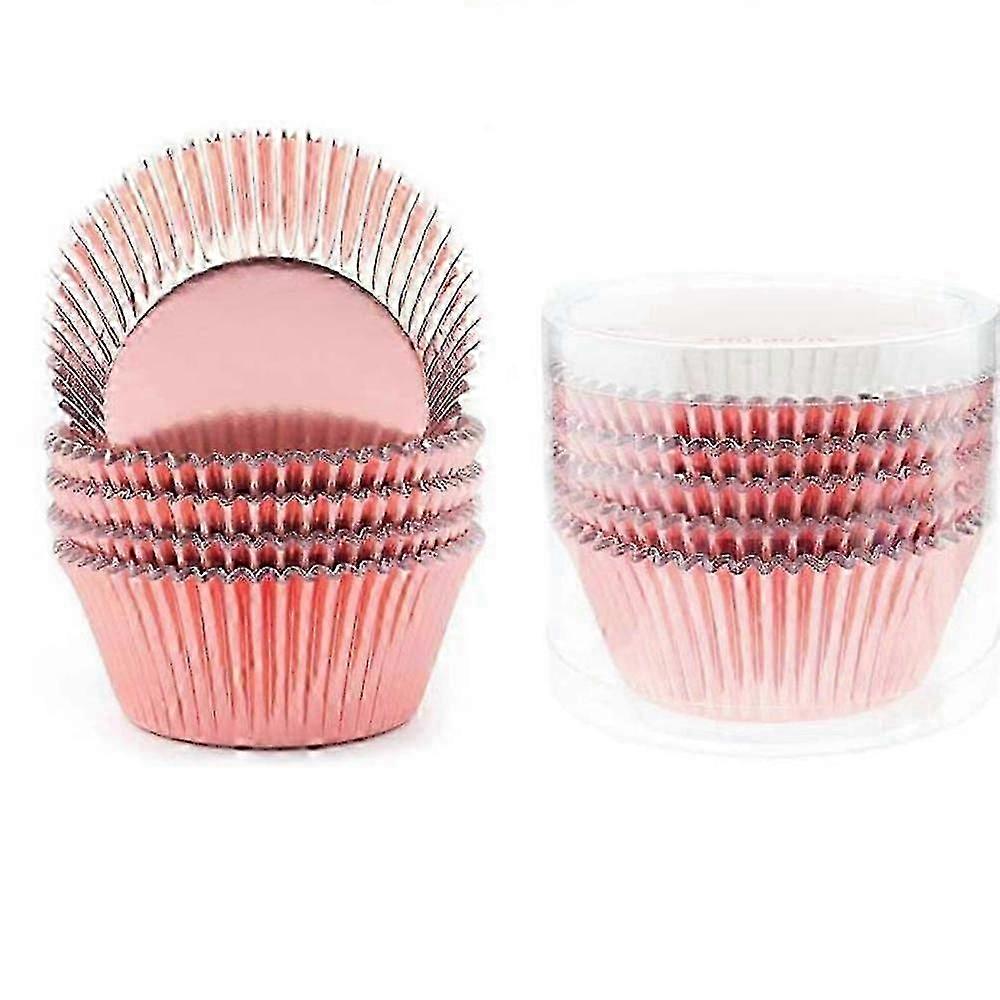 Standard Wedding and Birthday Party Cupcake Liners in Rose Gold 200-Count Set with Muffin Wrappers