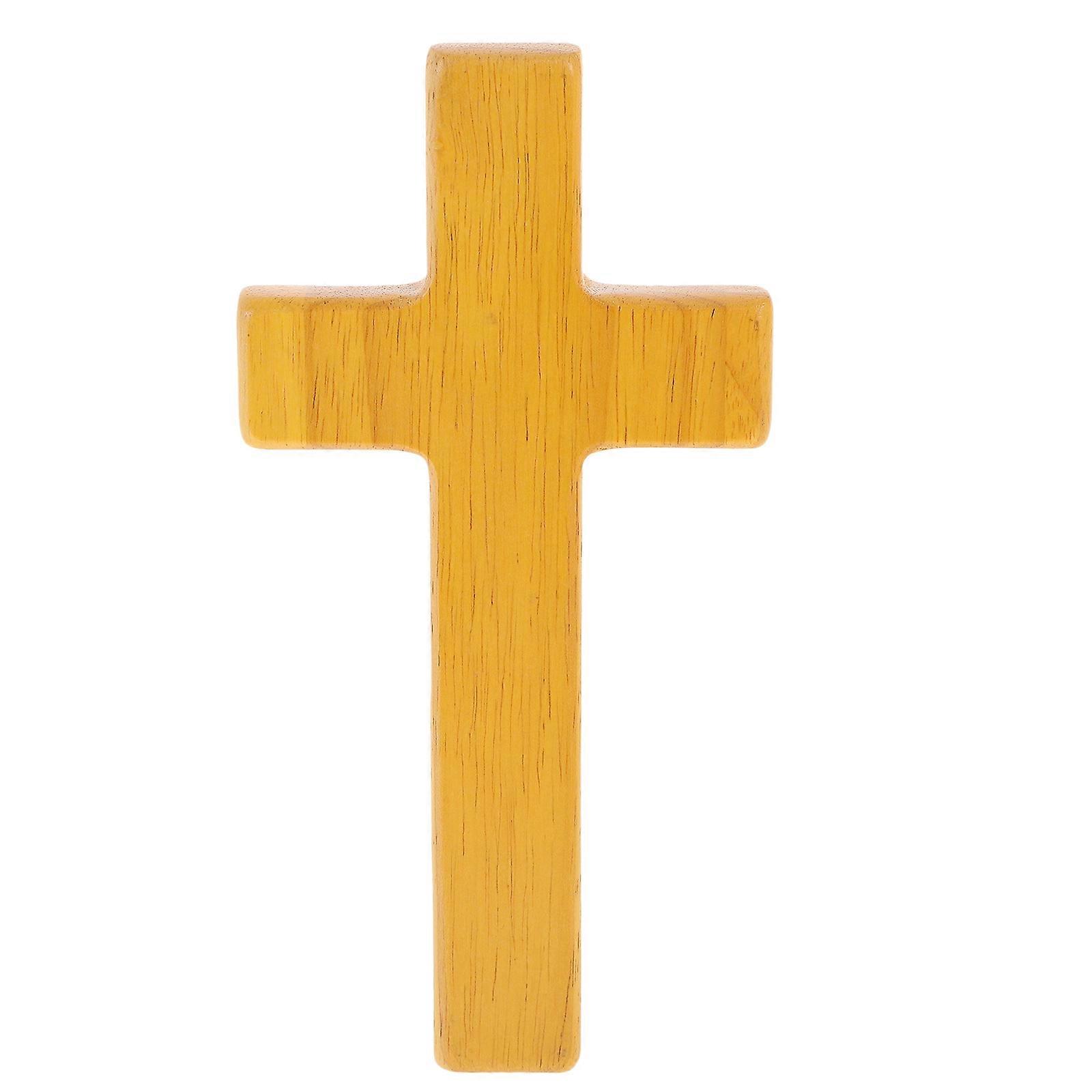Wooden Cross Desktop Decor 1 Set Handheld Christian Wooden Holding
