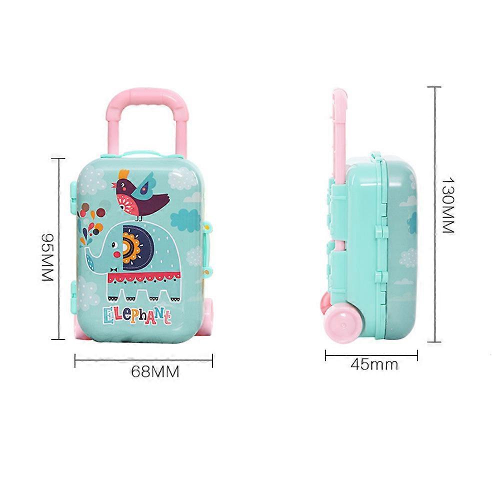 Simulation Luggage Toy For Kids 3Pack Assorted Color Portable Mini Trolley Cases Educational Travel Play