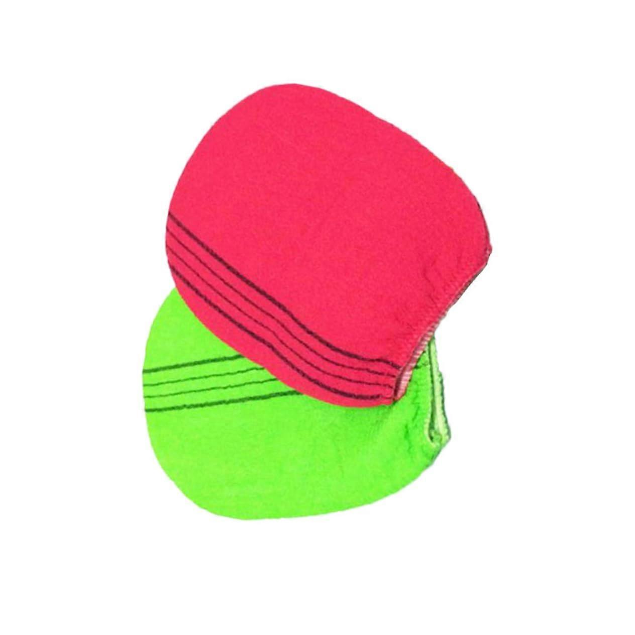 Exfoliating Bath Gloves Set Of 2 Unisex Use Shower Mitts Deep Cleansing Rich Foam Random Color