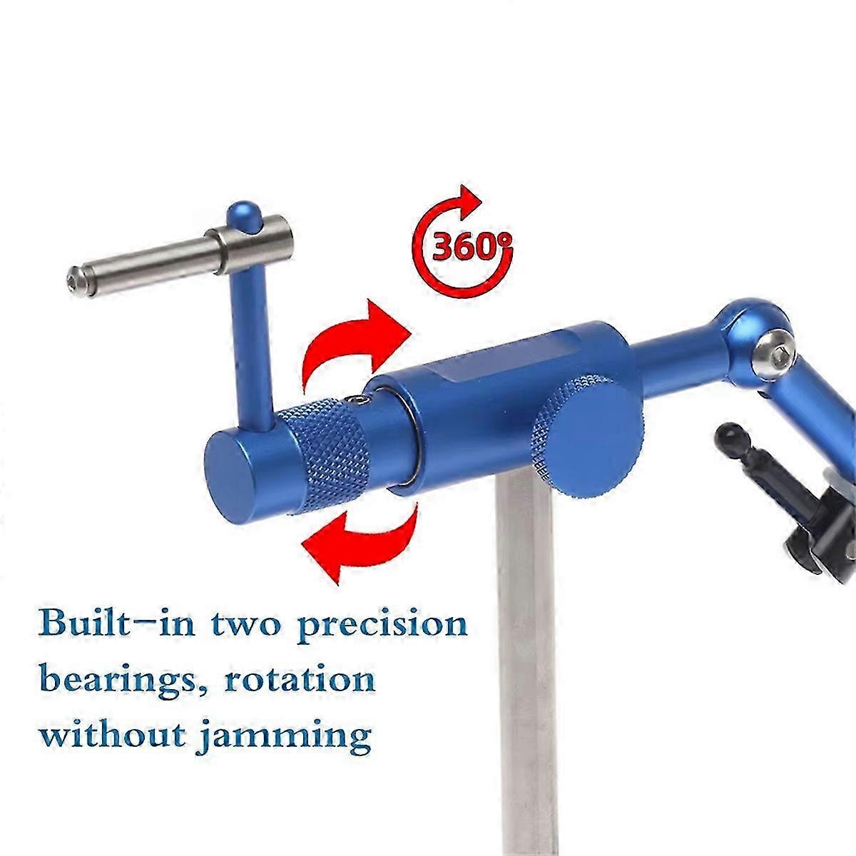 Fly Tying Vise Rotary Artificial Fly Making Bait Tools Blue
