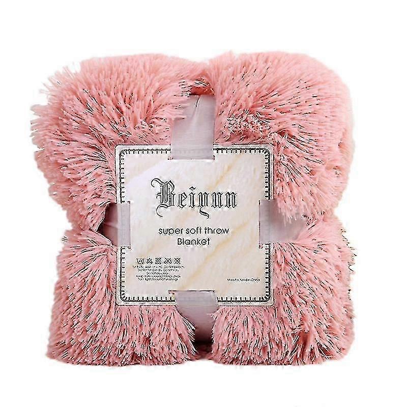 80x120cm Soft Fluffy Shaggy Warm Bed Sofa Bedspread Bedding Sheet Throw Blanket - KM