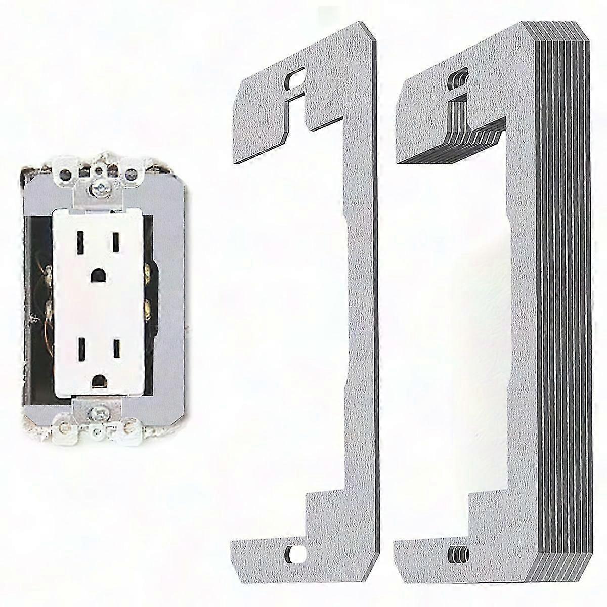 10-Pack Outlet Spacer Plates - Self-Leveling Electrical Socket Extenders for Uneven Walls