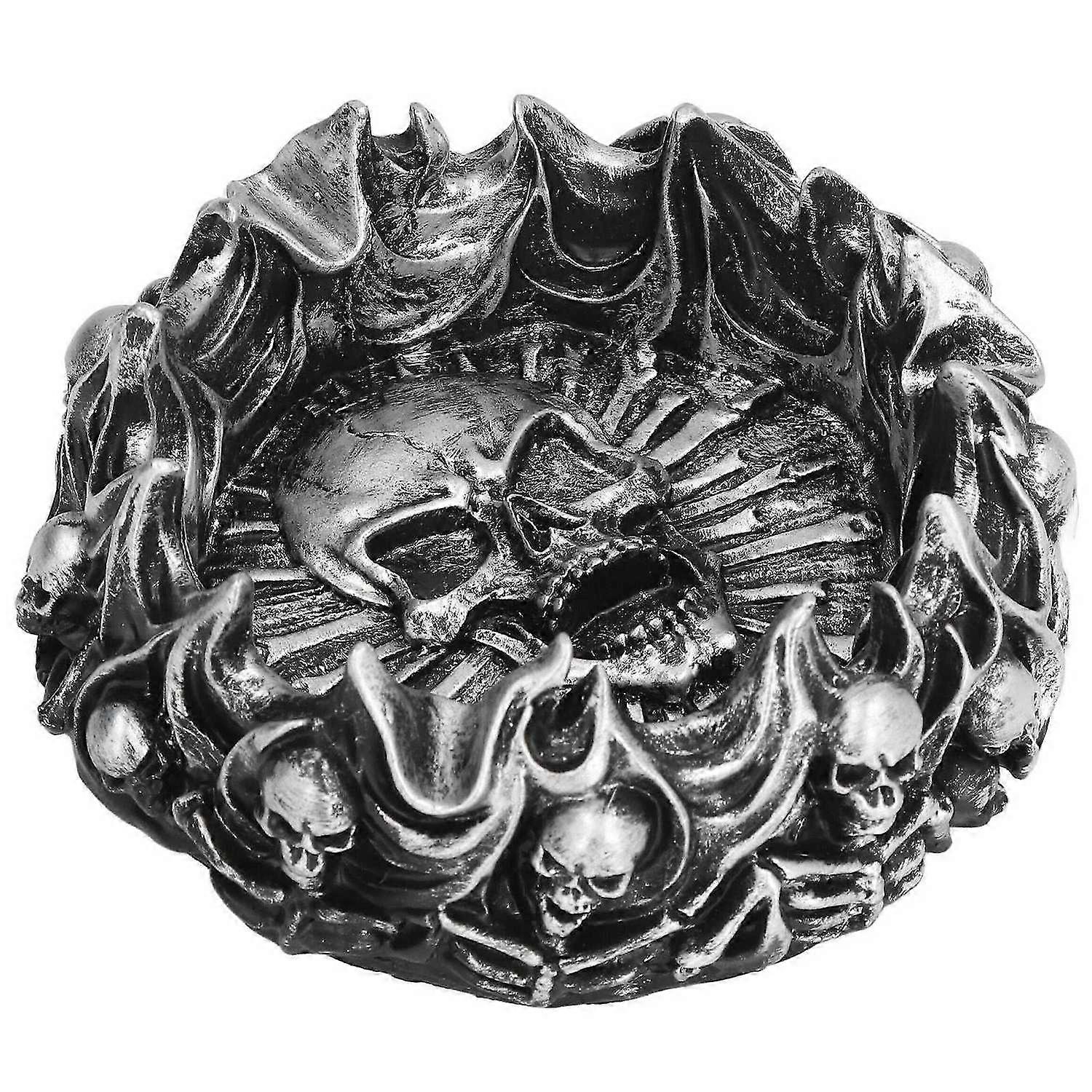 2025 أحدث نموذج منافض سجائر منزلية بارد رجعية جمجمة نمط النقش المدمجة