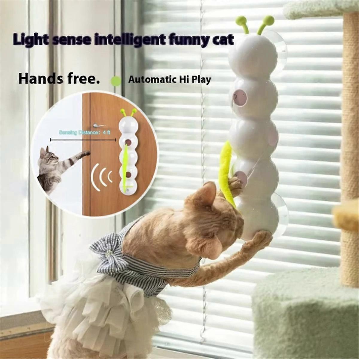 Intelligent Interactive Cat Stick Pro with Replaceable Prey Tail Suitable for Automatic Swing Durability in Multi Cat