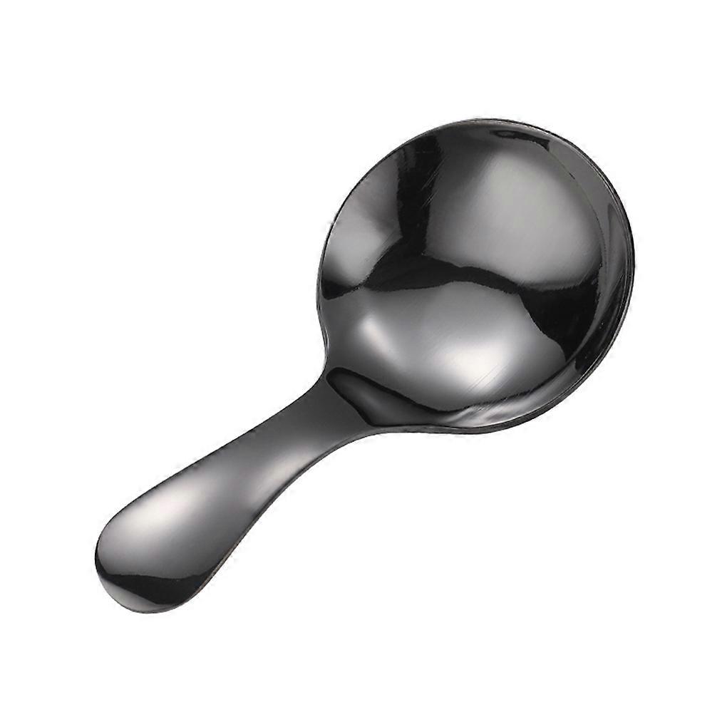 Teaspoon Replacement Powder Cake Pudding Ice-cream Soup Spoon Black
