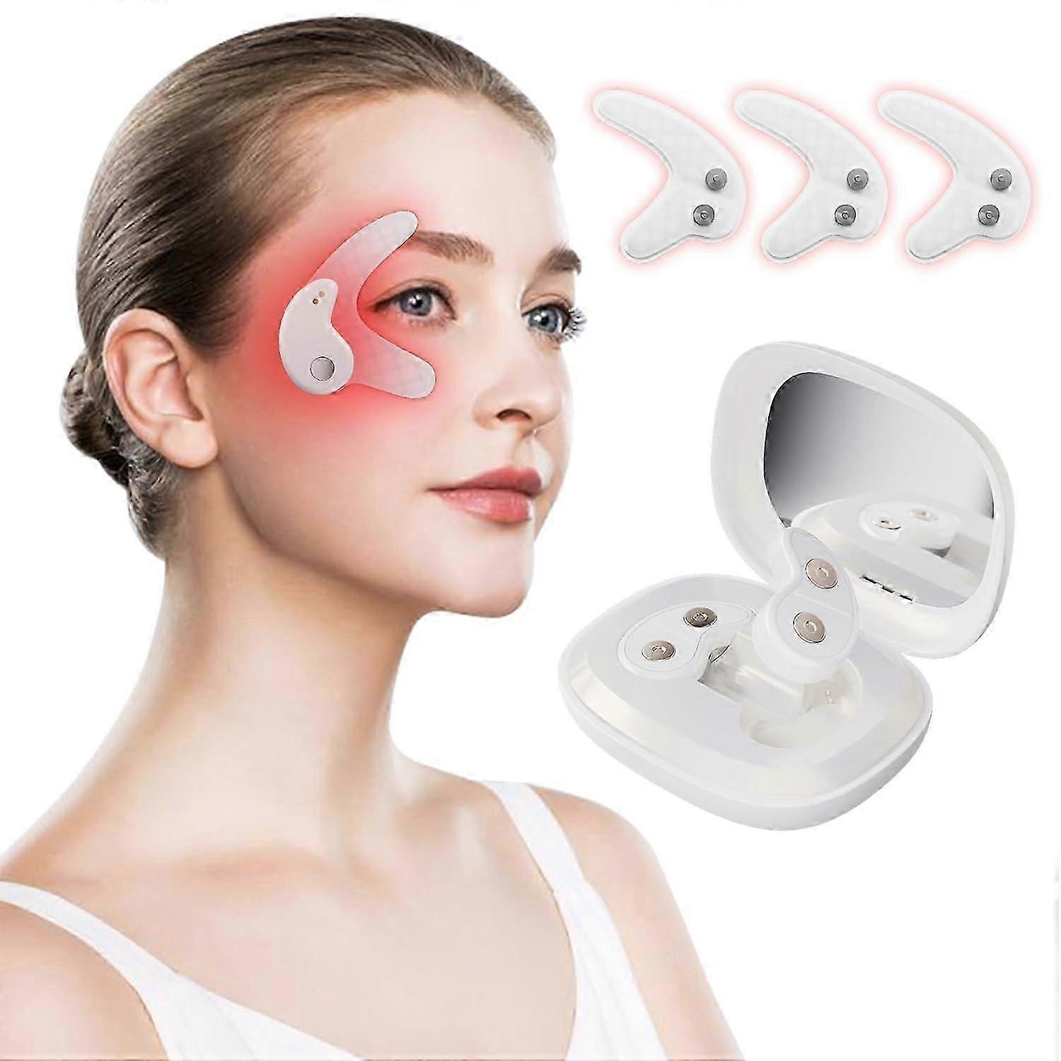 Red Light Therapy Eye Massager, Under Eye Patches LED Beauty Device for Lift, Dark Circles, Puffiness, Wrinkles & Eye Strain Relief