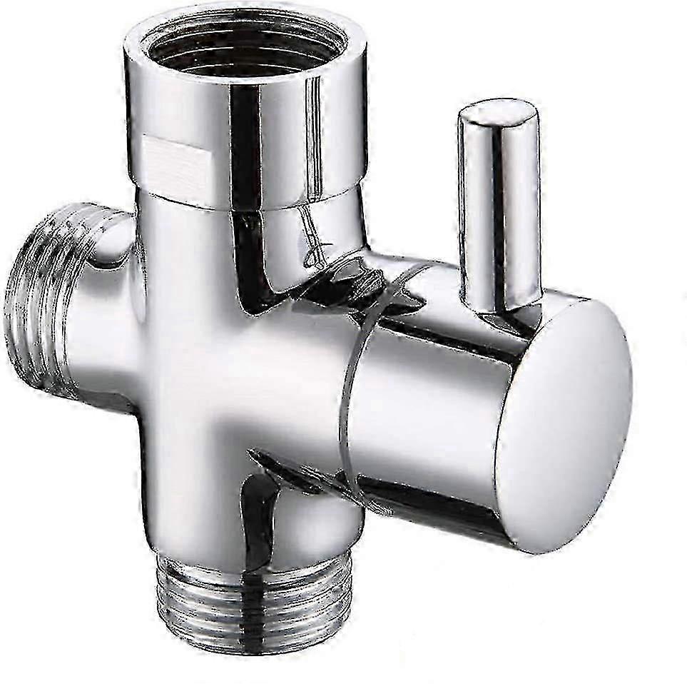 3-way Shower Arm Diverter Valve G1/2"brass Shower Splitter Shower Valve With Rubber Washer Bathroom Shower System Component Replacblack SZRH