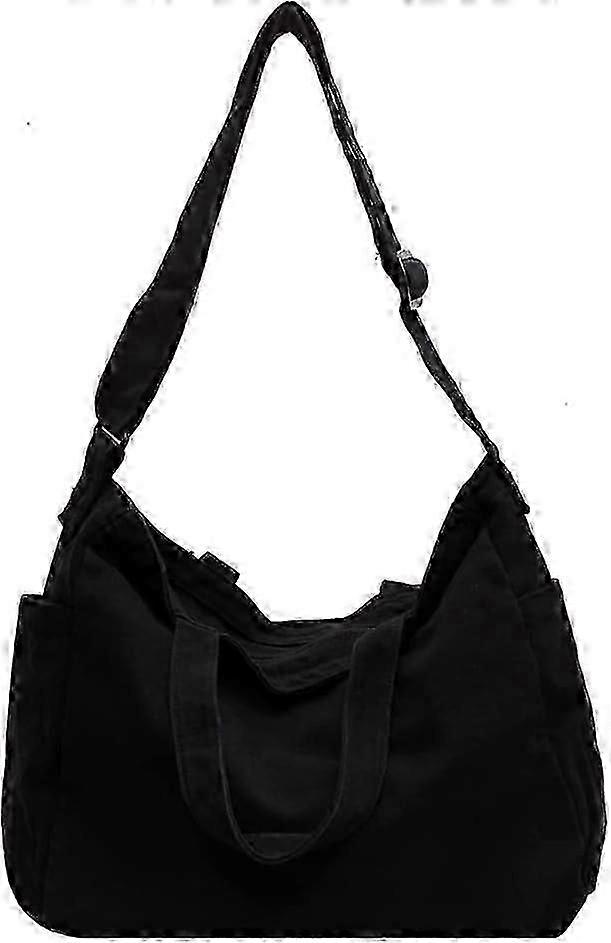 2025 Latest Model  Black Retro shoulder bag canvas bag large capacity messenger