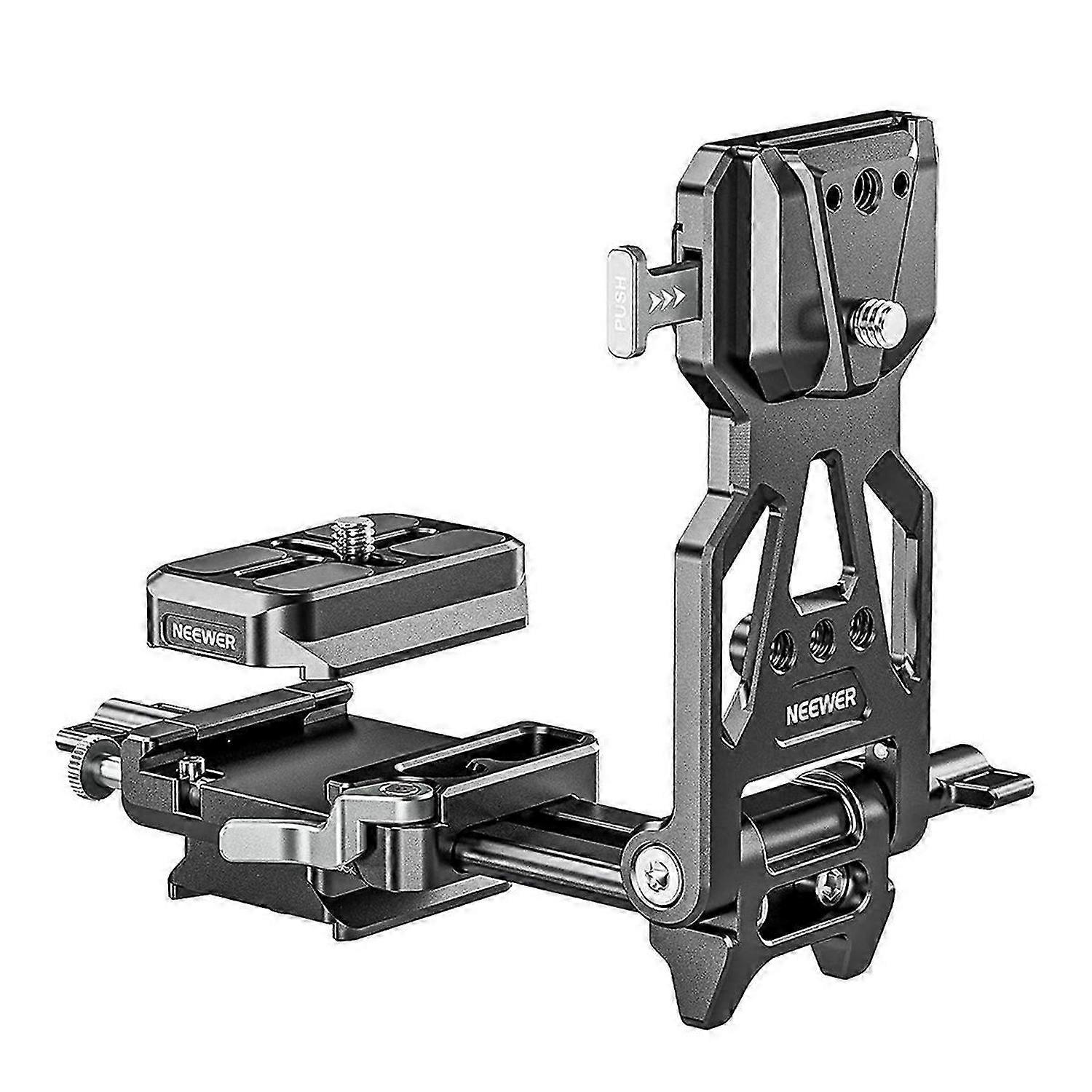 NEEWER PS015 PRO Foldable V Mount Battery Plate with Arca Type Quick Release Plate, DSLR Camera Vide