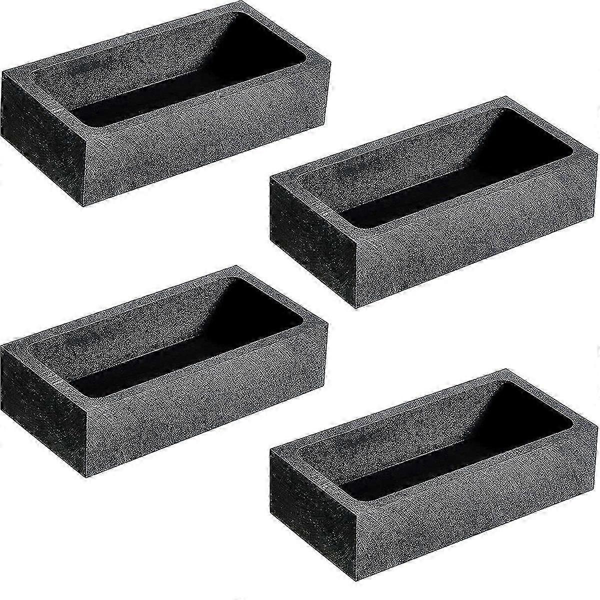 4 قطعة 1 كجم سبيكة الجرافيت الصب قالب سبيكة بوتقة قالب فضي سبيكة الذهب صب صب التكرير