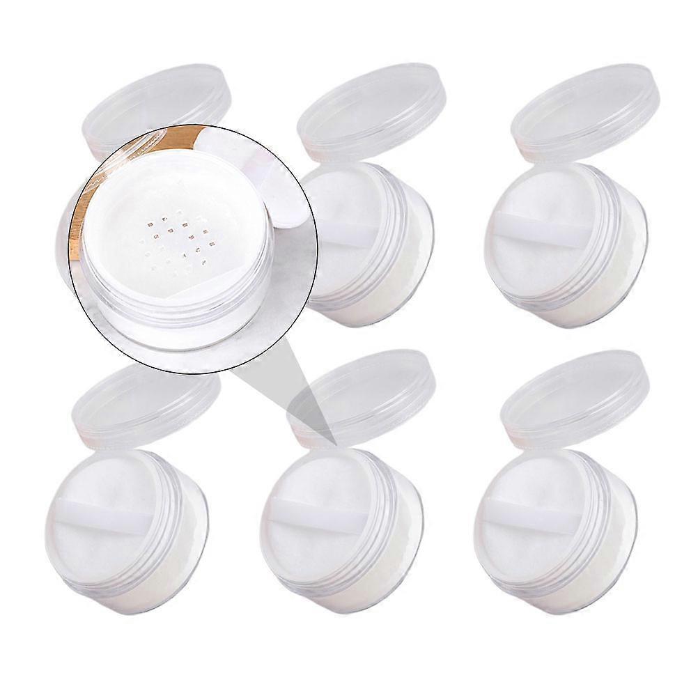 Makeup Powder Container Compact Loose Powder Box for Storage 6Pcs