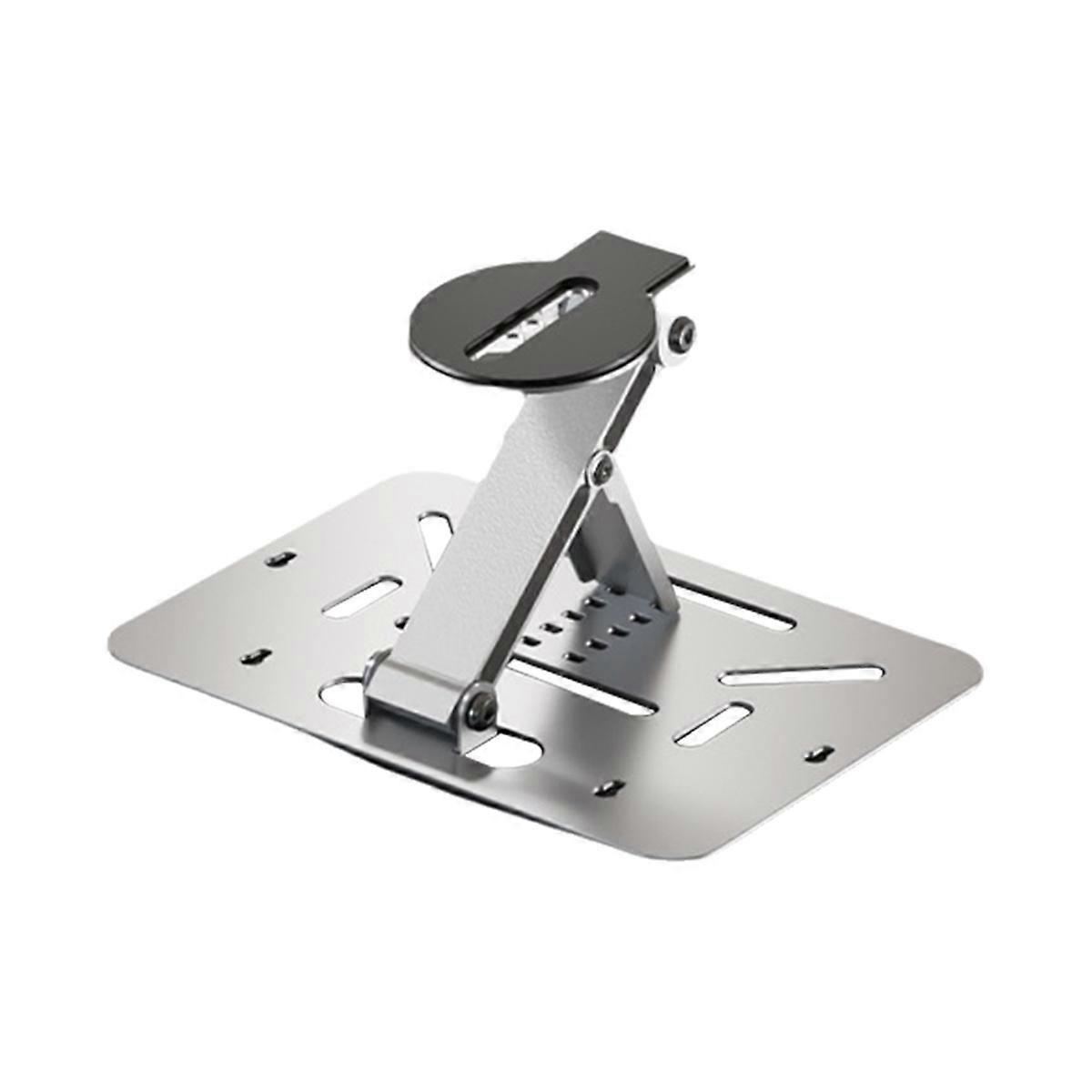 Universal Projector Bracket with 1/4 Inch Screw Desk, Ceiling and Wall Mount Adjustable Foldable Projector Stand Silver