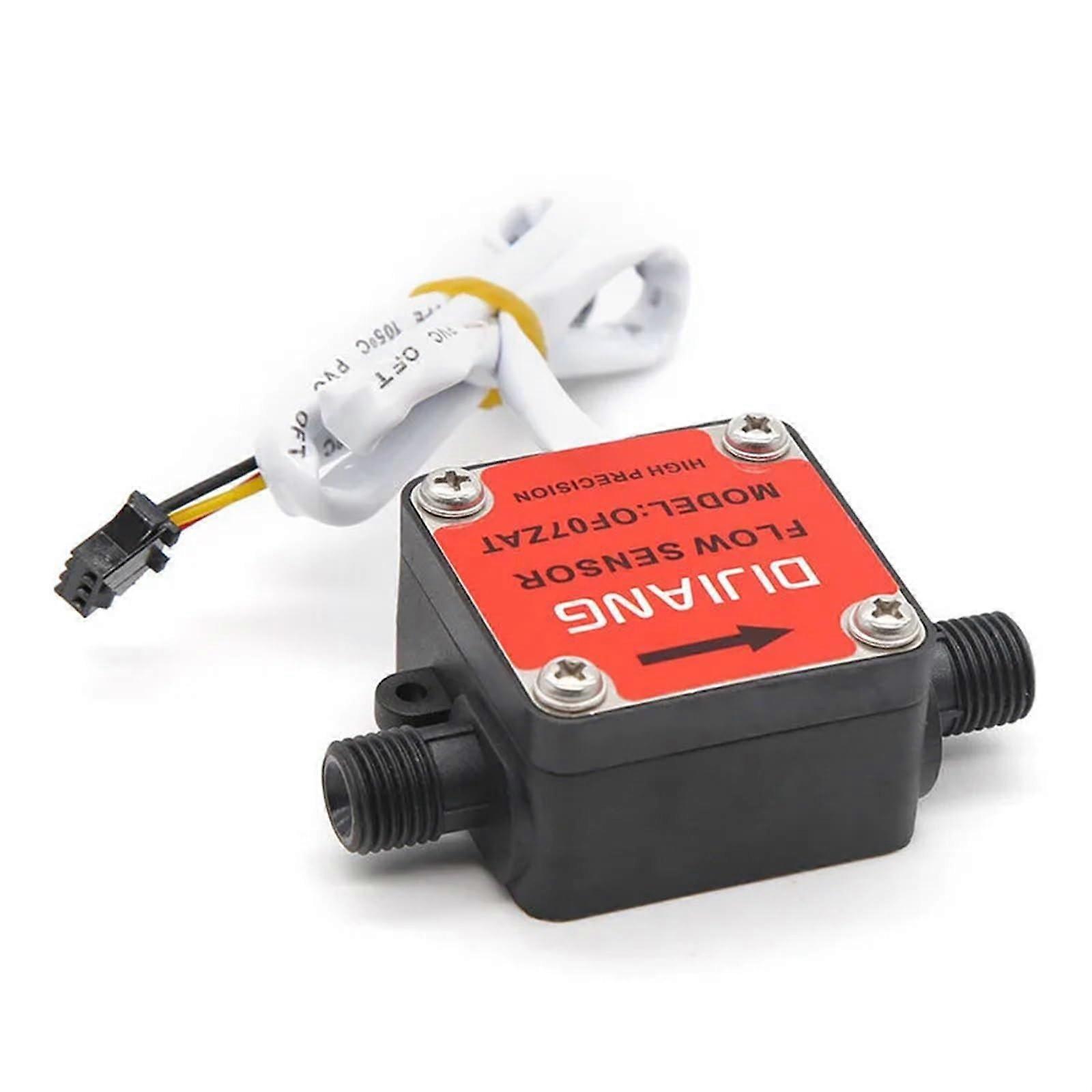 Flow Sensor Switch 1/4 1/2 3/4 Inch Ports For Viscous Liquid DC 3.524V Oval Gear Flowmeter Size G14 50 cm Wire