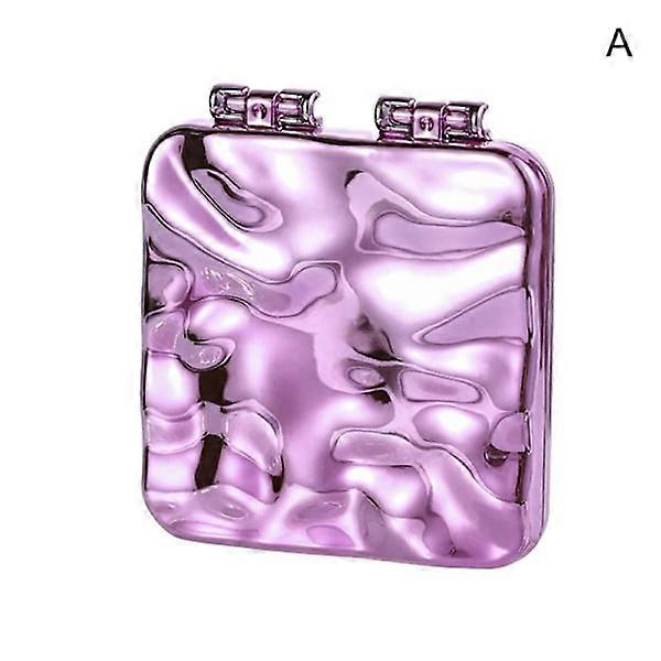 Mini square makeup mirror Portable hand mirror small double-sided A