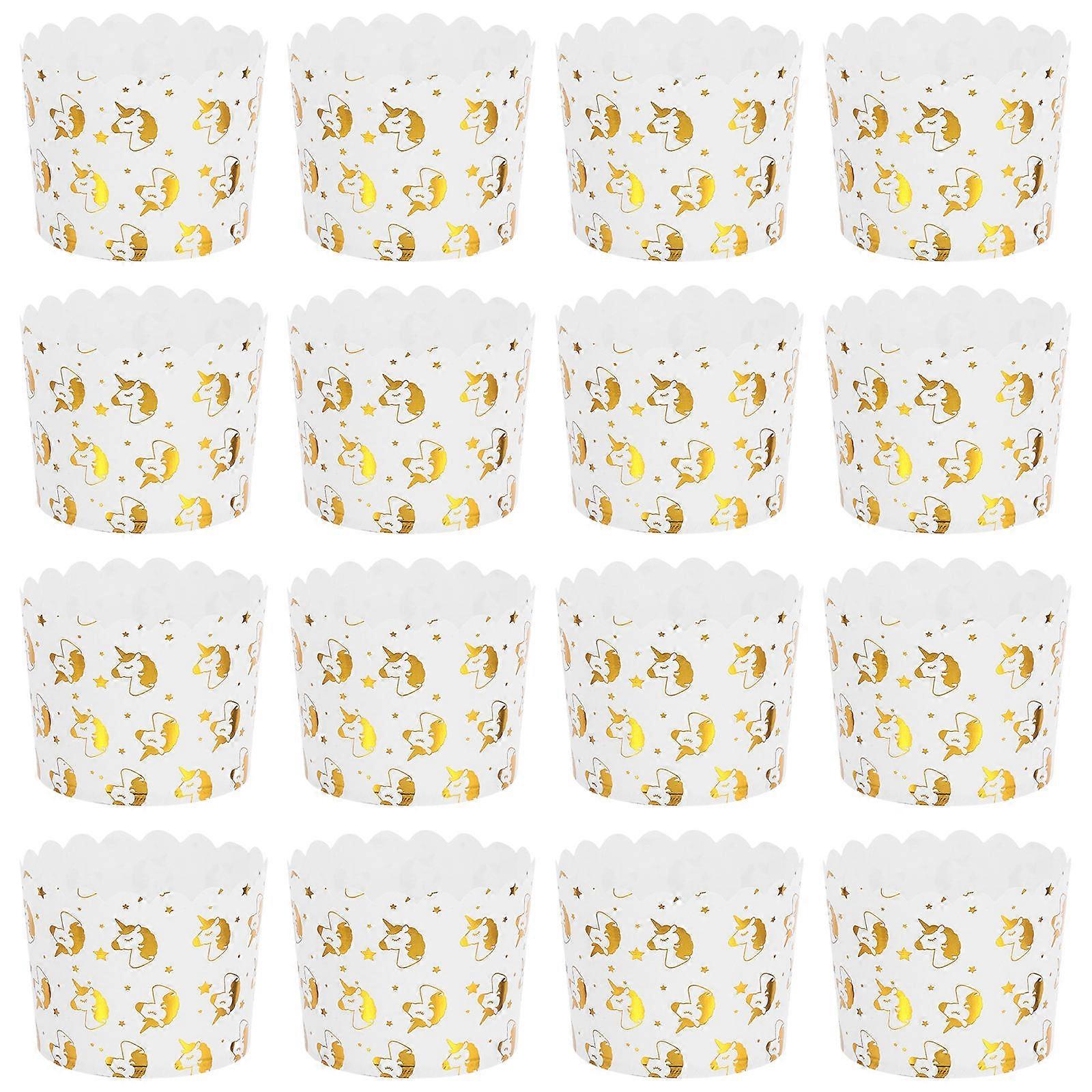 Muffin Cups Paper Cake Holders for Birthday Parties Baking Cups Assorted Color Paper 50Pcs