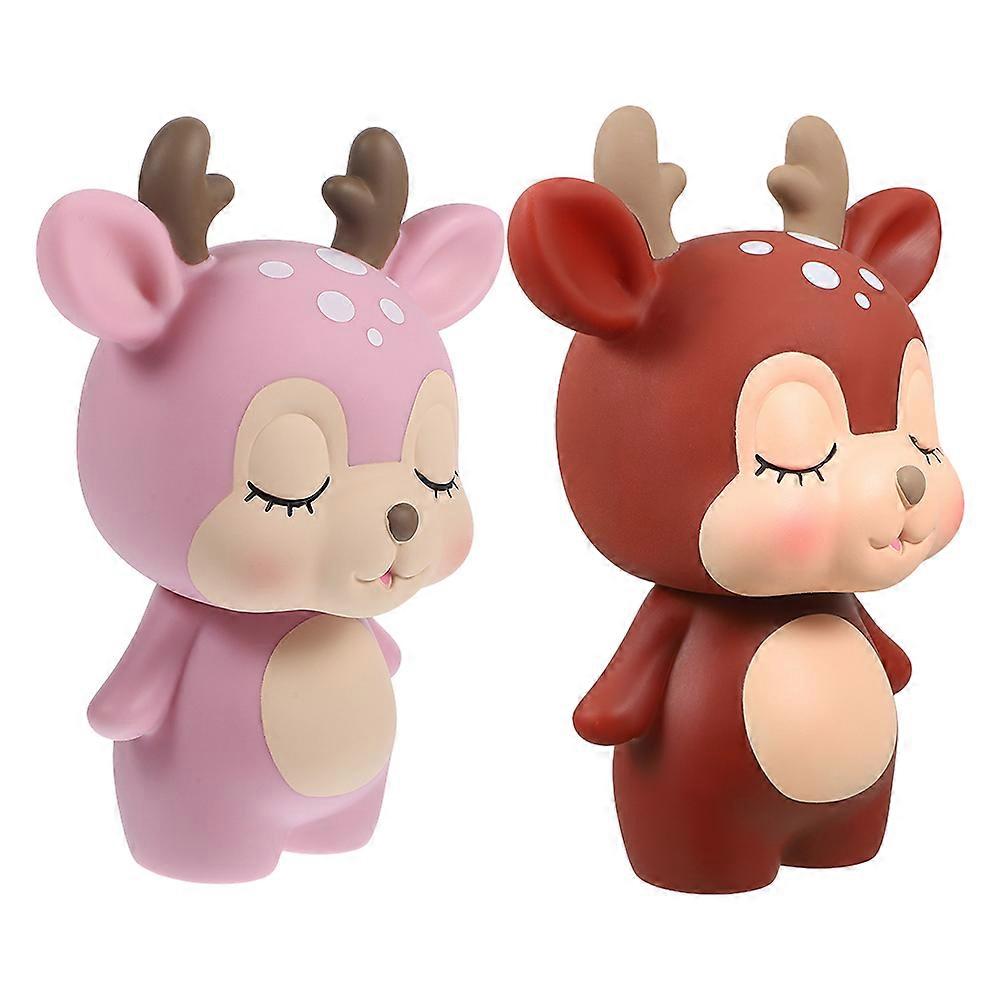 Cute Deer Money Bank Unbreakable Coin Bank for Storage Use 4Pcs