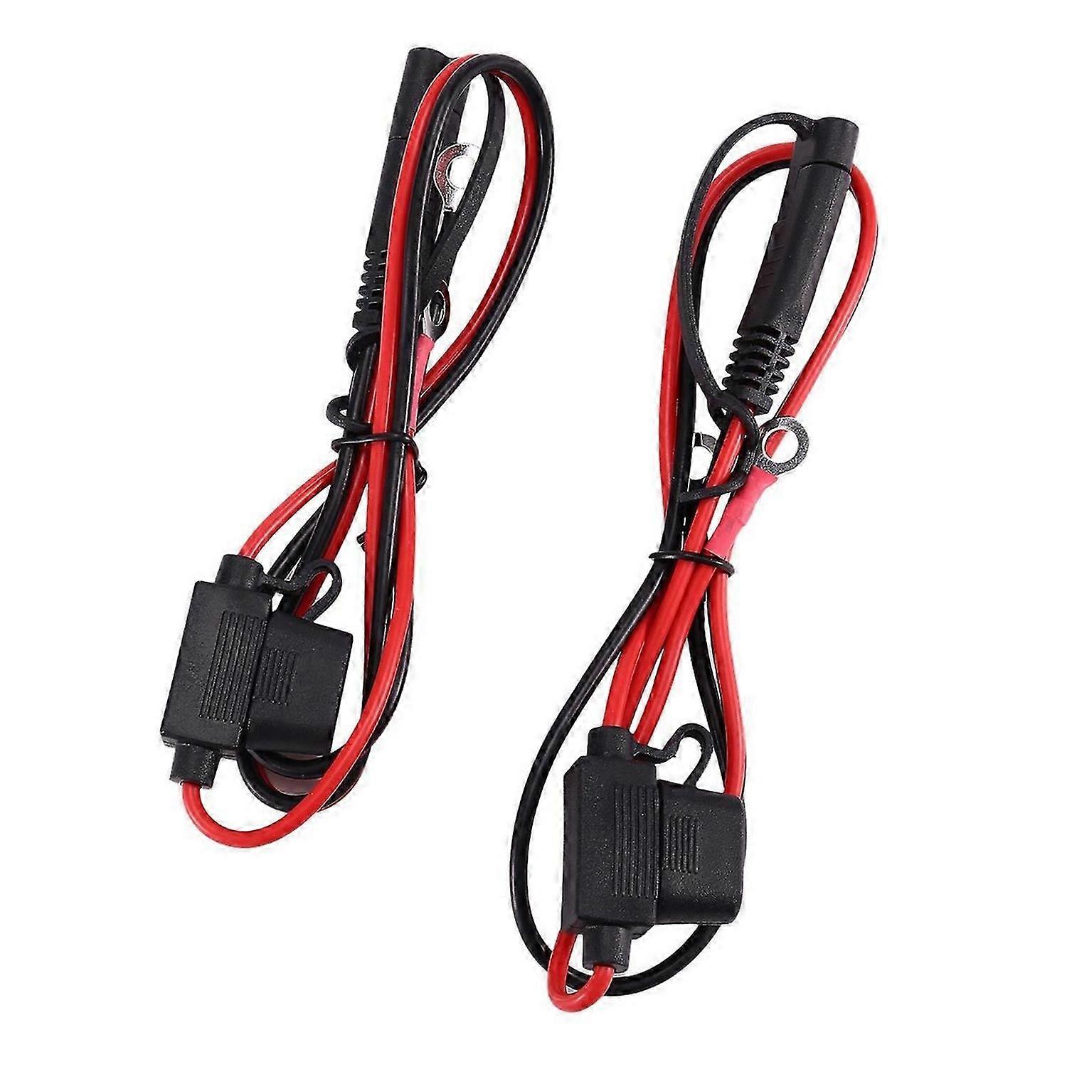 2Pcs καλώδιο φόρτισης Sae φορτιστών μπαταριών μοτοσικλετών Sae γρήγορο αποσυνδέστε το βούλωμα στην τερματική θρυαλλίδα δαχτυλιδιών 12V