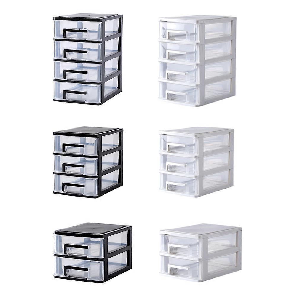 3 Layers Storage Box Drawer Type Storage Organizer for Desktop Cosmetics