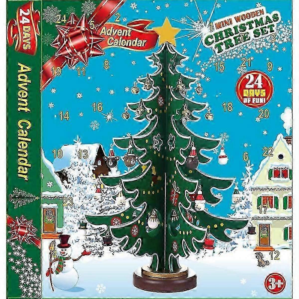 2025 Christmas Advent Calendar, 24 Days Countdown Advent Calendar With A Christmas Tree And 24 Ornaments, 36cm