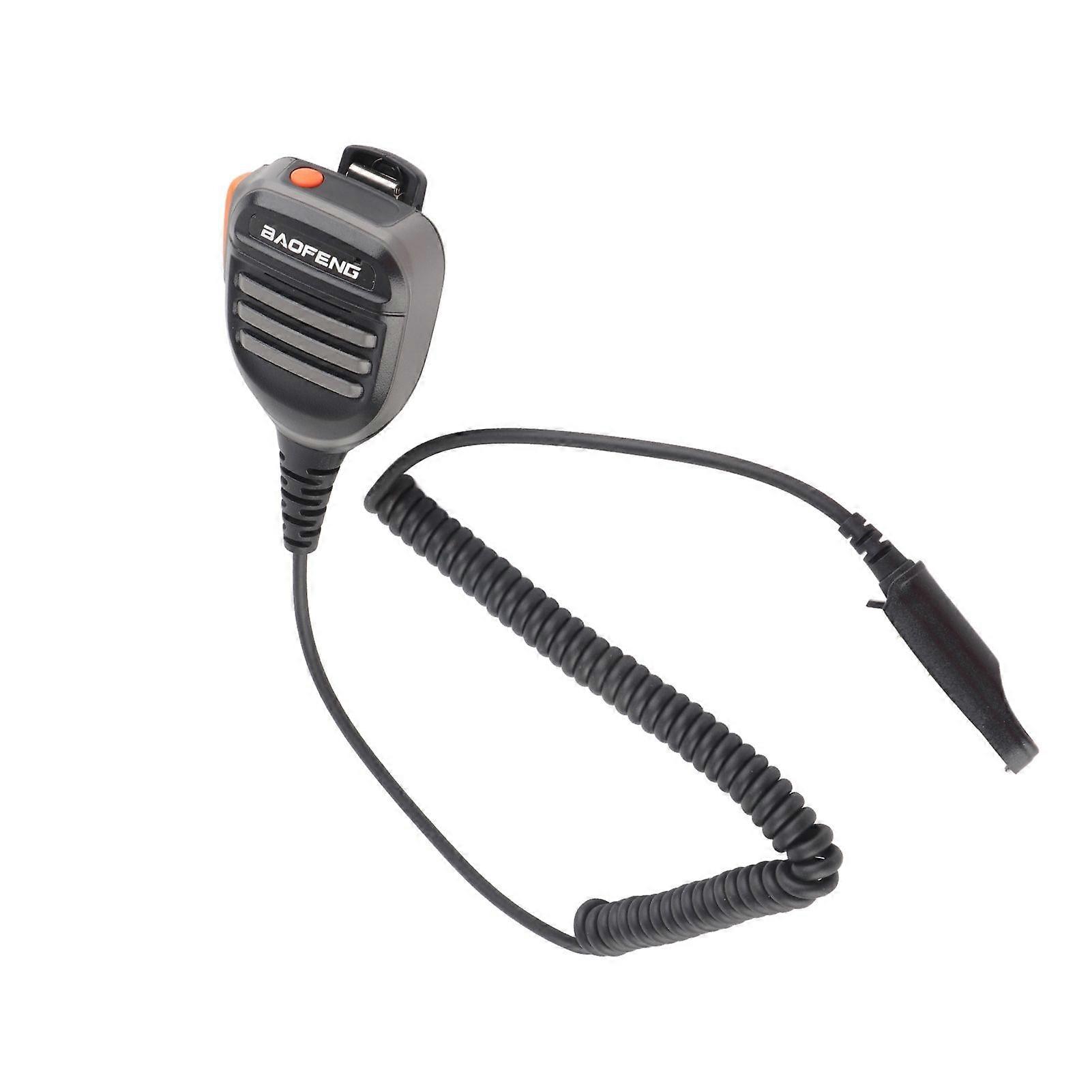 Handheld Shoulder Speaker Compact Waterproof Dustproof Walkie Talkie Microphone for BaoFeng UVXR