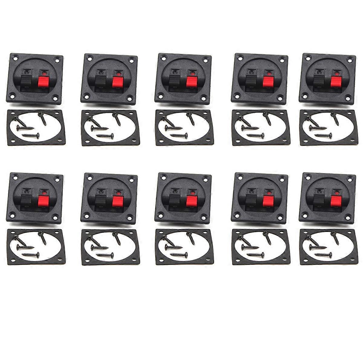 10pcs Speaker Terminal Board Connector Plates for Audio System Enhancements and DIY Projects
