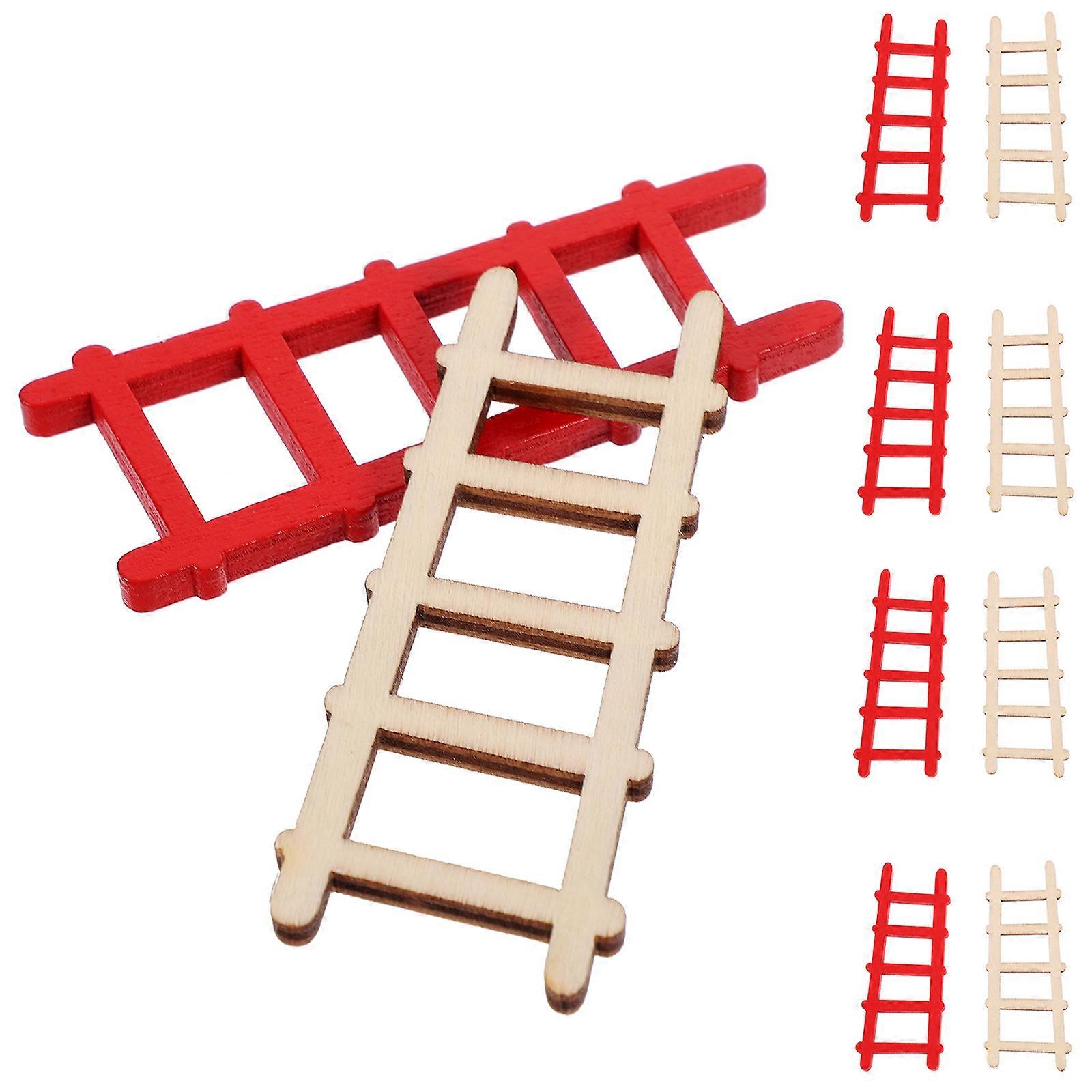 Mini Wood Ladder Decoration for Doll House Use 30Pcs