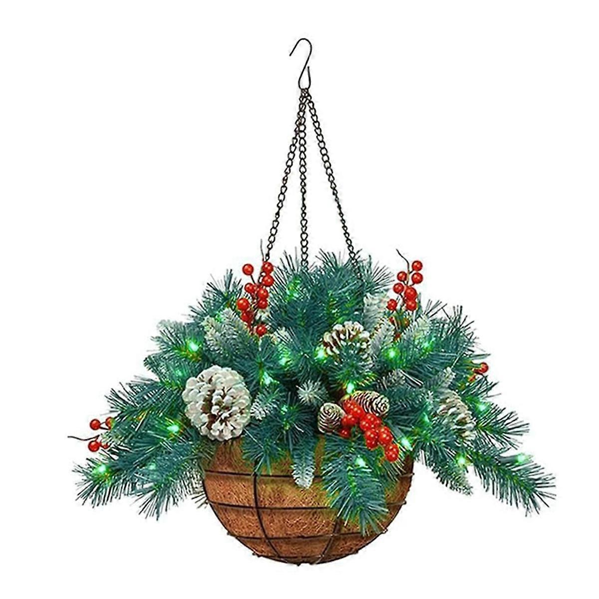 Artificial Christmas Hanging Basket, Atmosphere Decorations