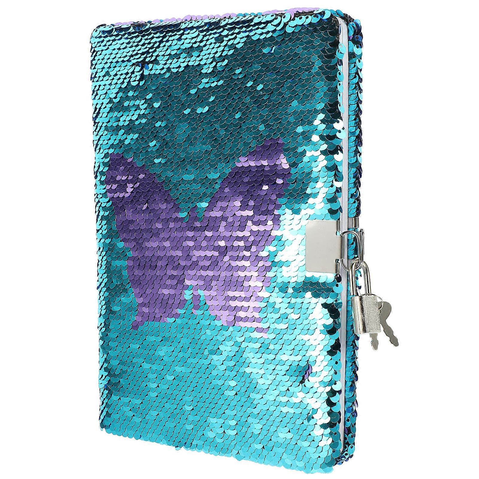 Glitter Diary Notebook for Writing with Reversible Sequin Cover 3Pcs