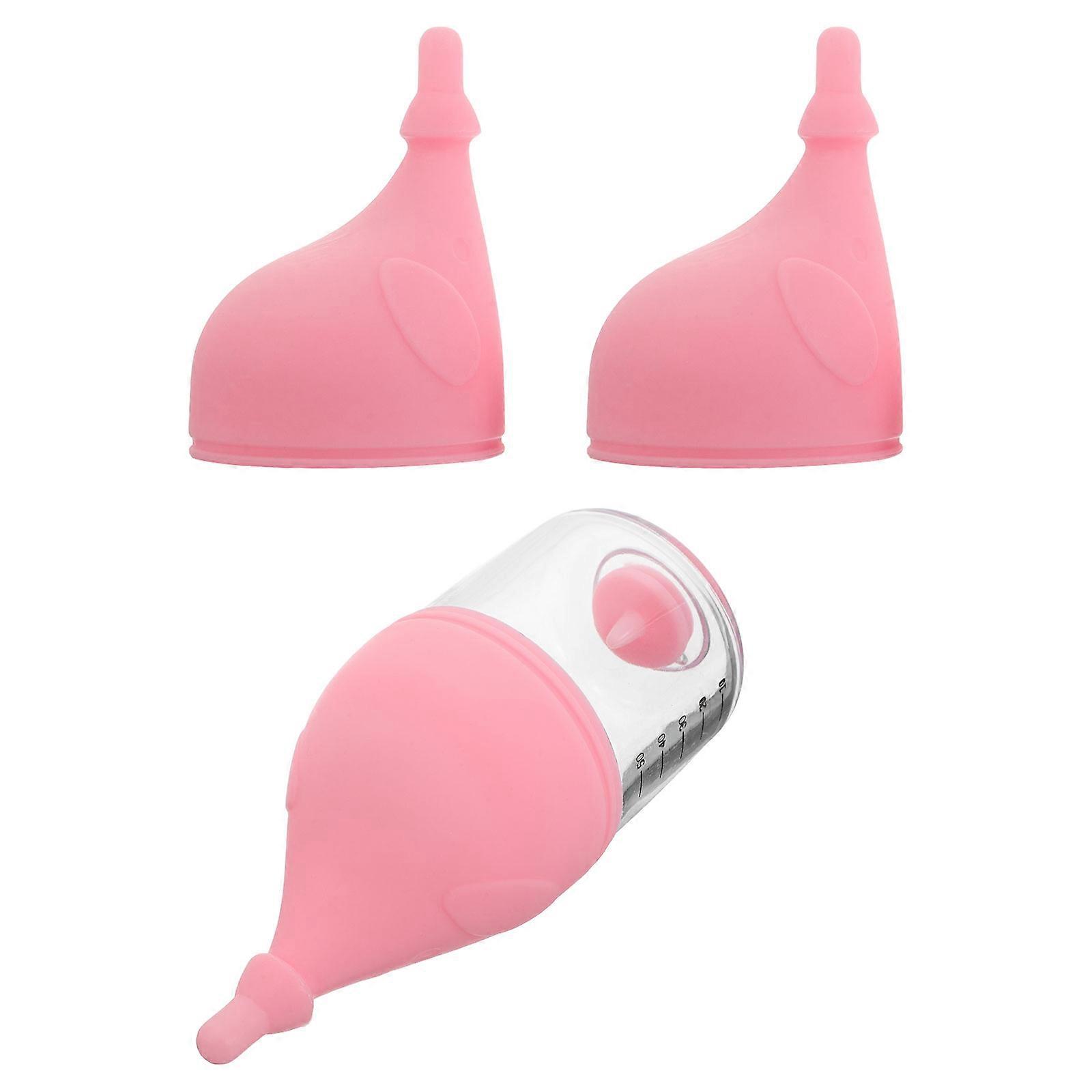 Kitten Bottle for Nursing Puppies and Newborns with Soft Nozzle 2Pcs