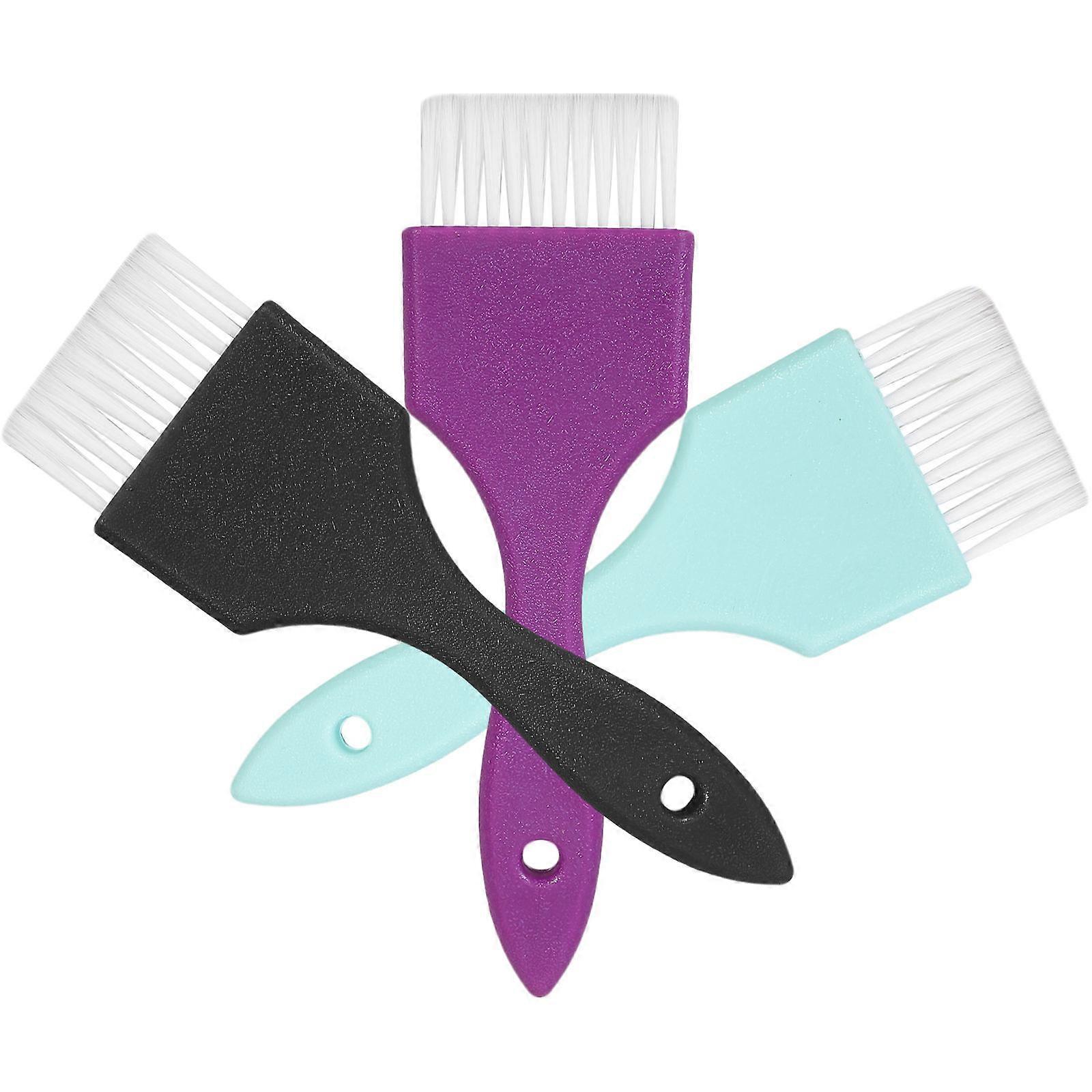 Nejlon hajfestő ecsetek egyszerű formázó kiegészítők barkácsoláshoz frizuraboltban, kb. 19,3x1x5,5 cm, 3 db