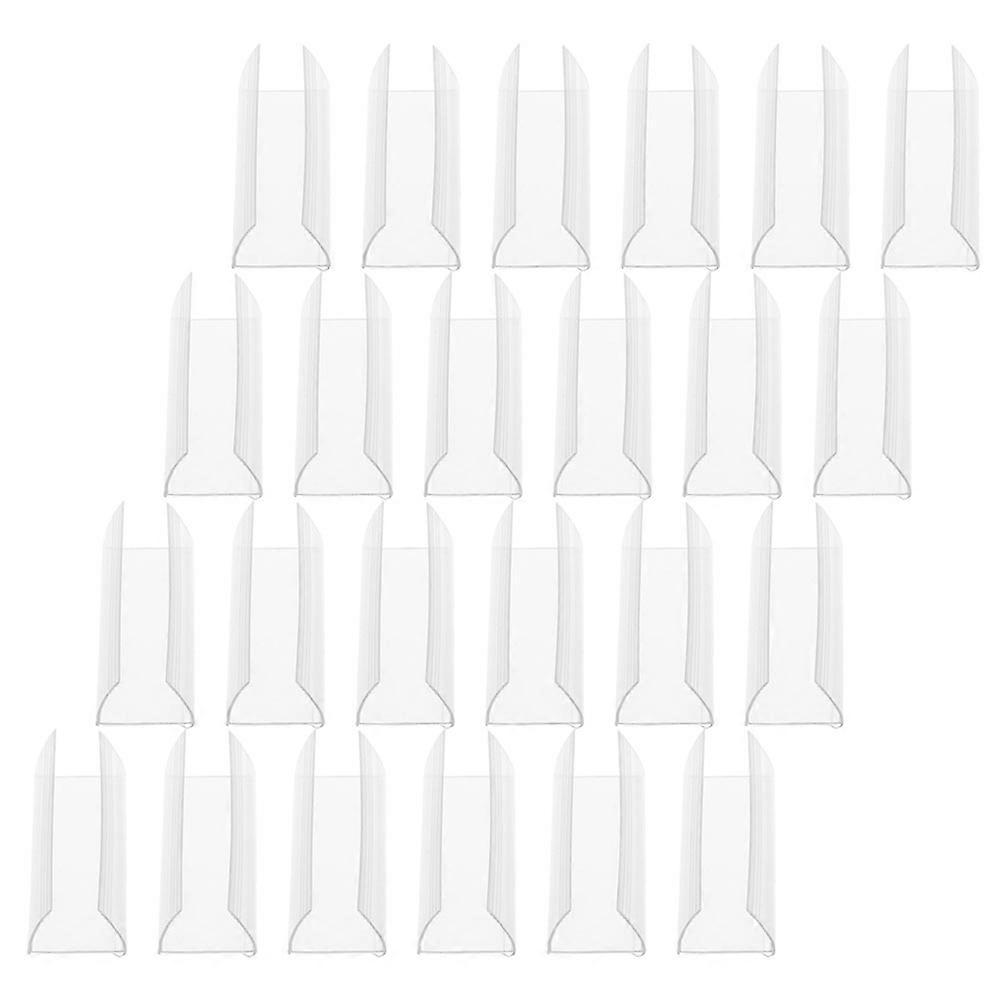 Label Holder Shelf Clear Label Holder PVC Supermarkets Retail Display 24Pcs