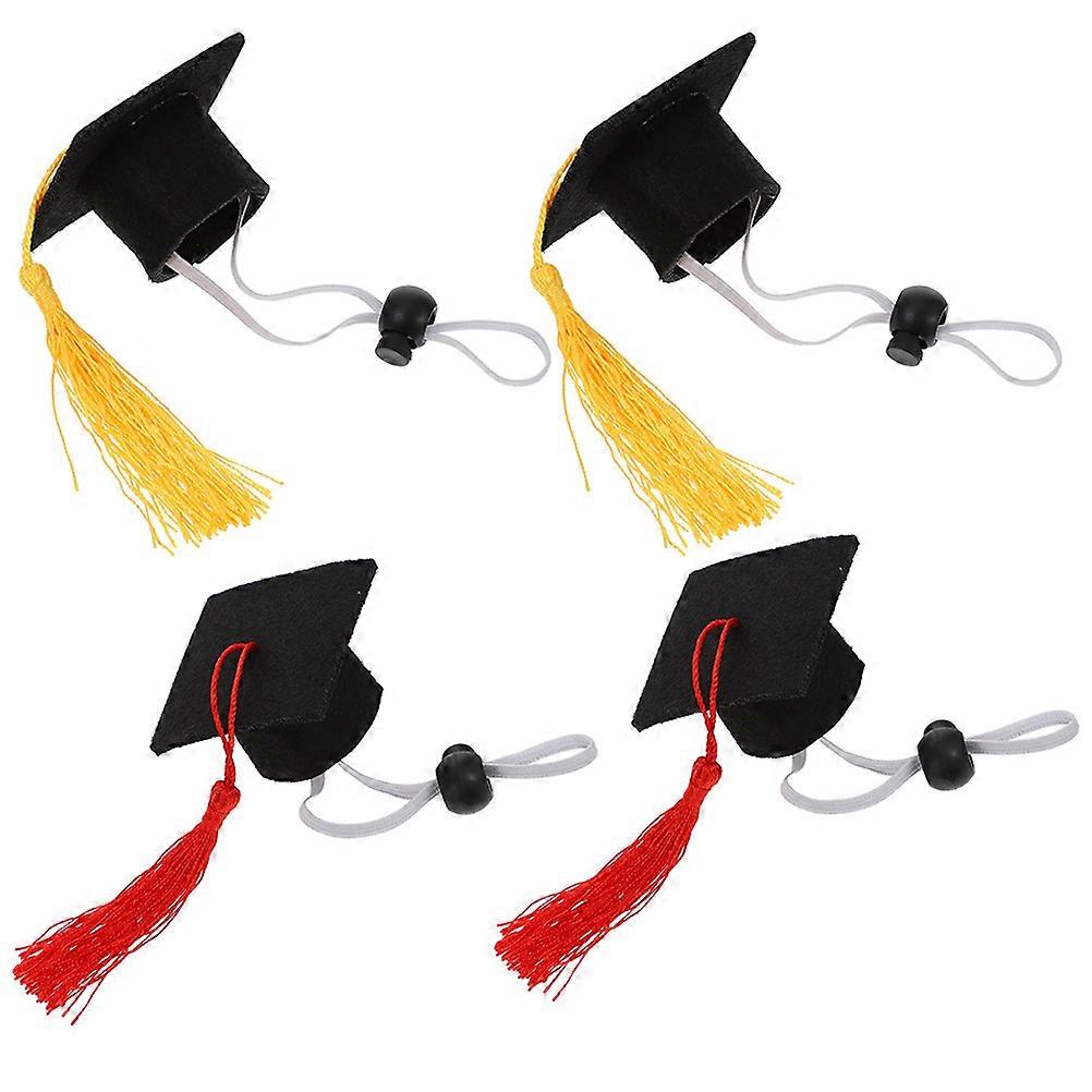 Mini Pet Graduation Cap Hat for Decoration 20Pcs Assorted Color with Tassel