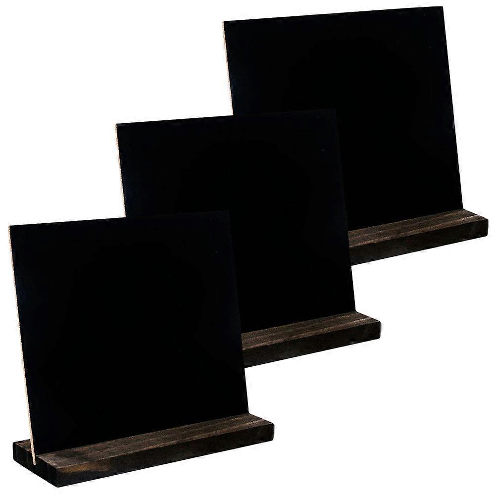 Small Chalkboard Signs For Parties And Buffets Black Color Rectangular Writing Board With Simple Style 3Pcs